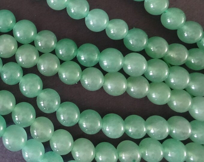 8mm Natural Green Aventurine Ball Beads, 15-16 Inch Strand Of About 48 Gemstone Beads, Natural Round Stone, Green Gems, Aventurine Crystals