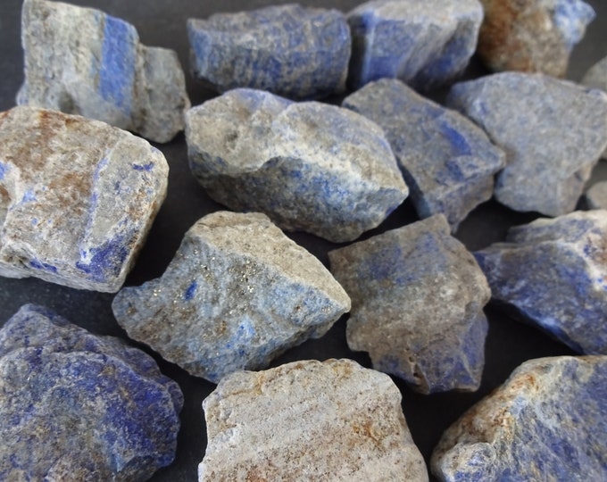 5 PACK of Natural Lapis Lazuli Stones, 28-50mm, Undrilled, Rough Lapis Lazuli Nuggets, No Holes, Lot Of Nuggets, Lapis Lazuli Chunk