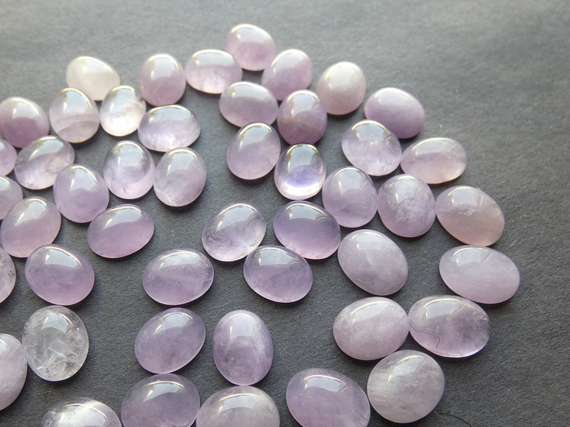 10x8mm Natural Mauve Jade Gemstone Cabochon Oval Cab Etsy