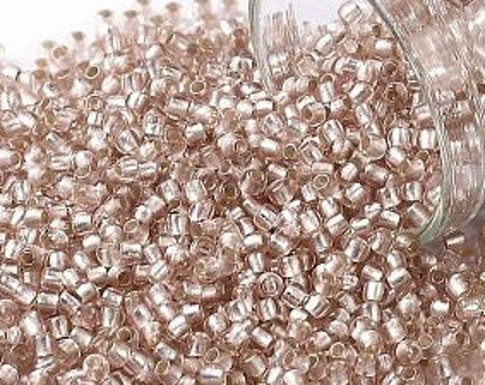 11/0 Toho Seed Beads, Silver Lined Frosted Rosaline (31F), 10 grams, About 1110 Round Seed Beads, 2.2mm with .8mm Hole, Frosted Finish