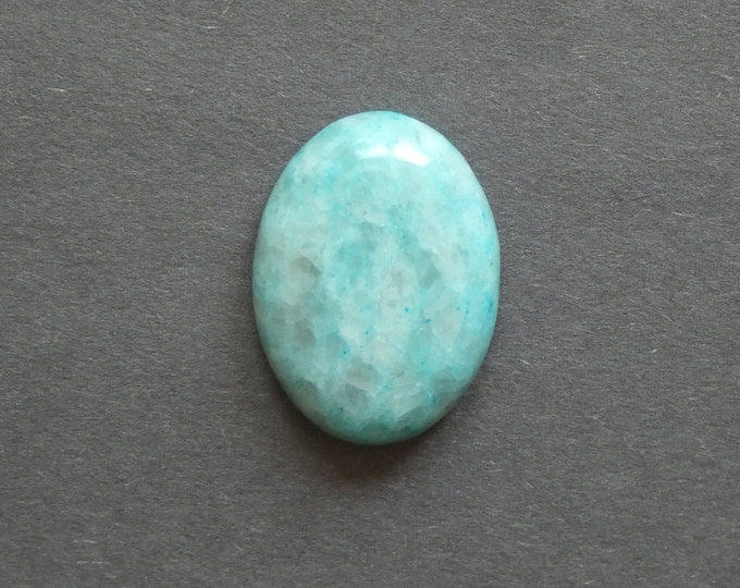 30x22x7.5mm Natural Calcite Cabochon, Gemstone Cabochon, Blue, Dyed, Large Oval, One of a Kind, Only One Available, Unique Calcite Stone