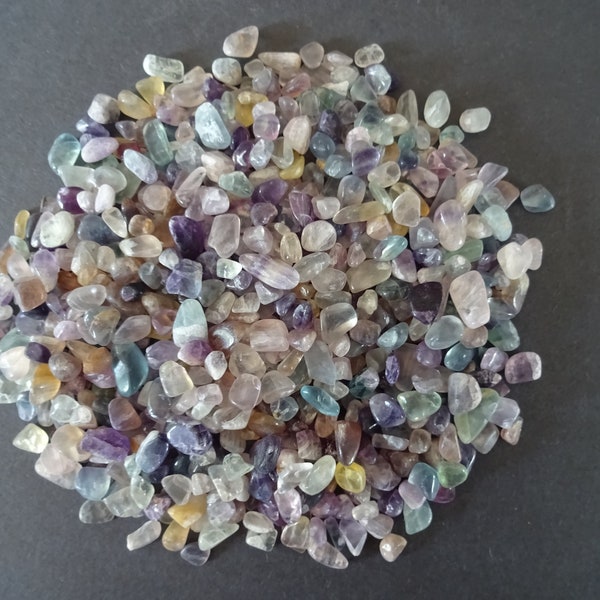 250 Grams Natural Fluorite Nuggets, Undrilled, 5-10x5-7x2-4mm, No Holes, Gem Pieces, Genuine Fluorite Chips & Nuggets, Purple and Blue