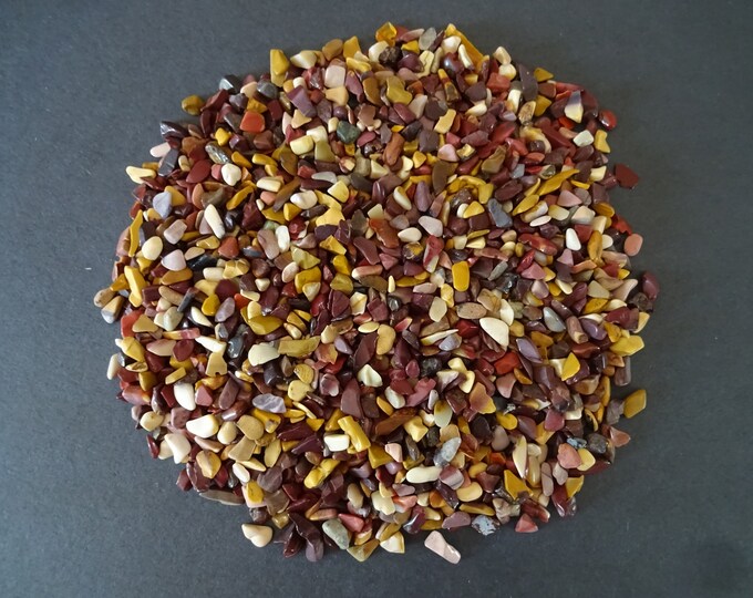 250 Grams Natural Mookaite Chips, Undrilled, 4-12x3-6x1-4mm Size, Half Pound, No Holes, Brown, Yellow &  Red, Mookaite Jasper Stones