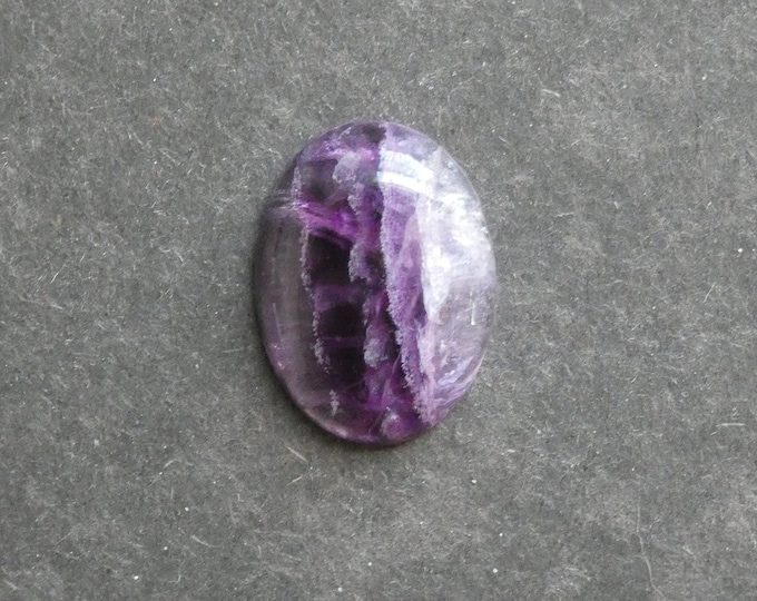 30x22x6.5mm Natural Fluorite Cabochon, Gemstone Cabochon, One of a Kind, Large Oval, Purple Fluorite Stone, Only One Available, Unique Cab