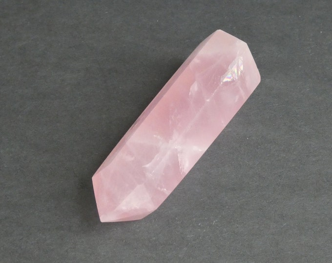 76x25mm Natural Rose Quartz Prism, Pink, Hexagon Prism, One Of A Kind, As Seen In Image, Only One Available, Home Decoration, Rose Quartz