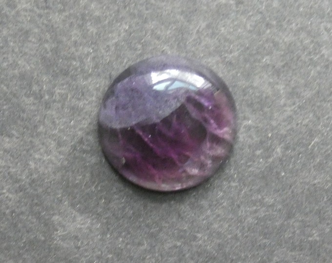 25mm Natural Fluorite Cabochon, Gemstone Cabochon, Dome Cabochon, Purple and Blue, One of a Kind, As Seen in Image, Unique Fluorite Stone