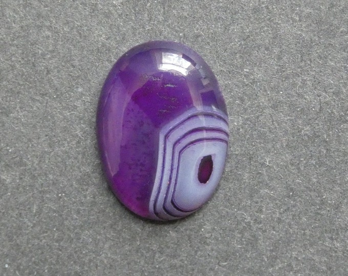 30x22mm Natural Striped Agate Cabochon, Large Oval, Purple, One Of A Kind, As Seen In Image, Only One Available, Agate Cabochon, Unique Cab