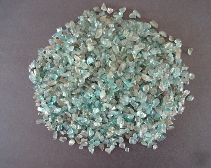 250 Grams Natural Apatite Nuggets, Undrilled, 2~12x2~10x1~3mm, No Holes, Gem Pieces, Genuine Apatite Chips & Nuggets, Green and Blue Color