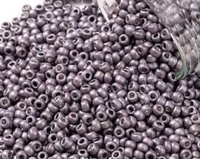 11/0 Toho Seed Beads, Frosted Matte Galvanized Lavender (554F), 10 grams, About 1103 Round Seed Beads, 2.2mm with .8mm Hole, Matte Finish