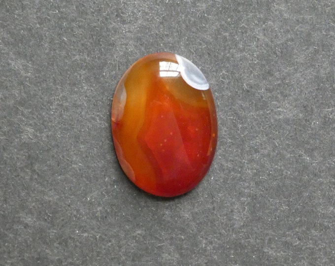 30x22mm Natural Carnelian Cabochon, Gemstone Cabochon, Large Oval Stone, Orange, One of a Kind, Only One Available, Unique Carnelian Cab