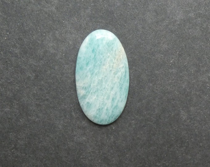 43x24mm Amazonite Gemstone Cabochon, Blue Stone, Large Oval Cabochon, One of a Kind, Only One Available, Unique Gemstone Cab, Pictured Cab