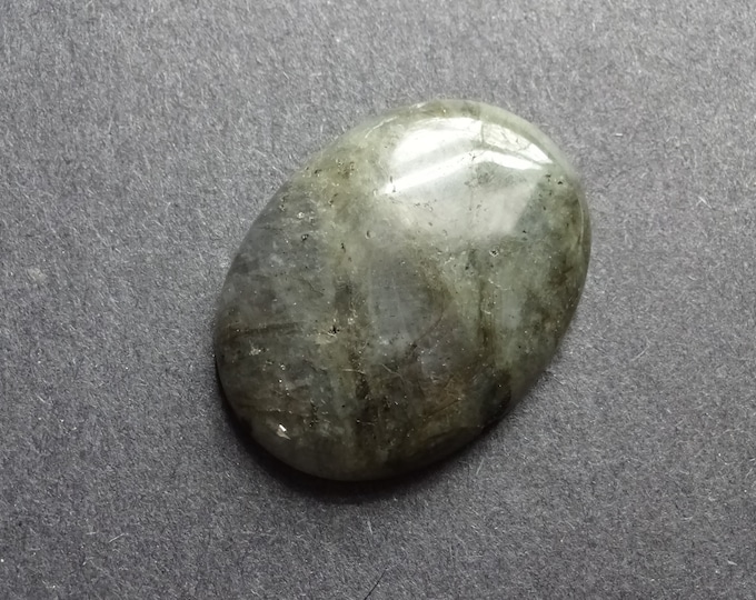 40x30mm Natural Labradorite Cabochon, Large Oval, Gray and Blue, One Of A Kind, As Seen In Image, Only One Available, Opalescent Stone