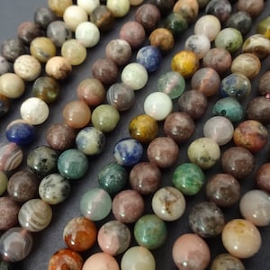 15 Inch Strand Of 5.8-6.8mm Natural Gemstone Beads, About 66 Ball Beads, Drilled, Mixed Gemstone Bead Crystals, LIMITED SUPPLY, Hot Deal!