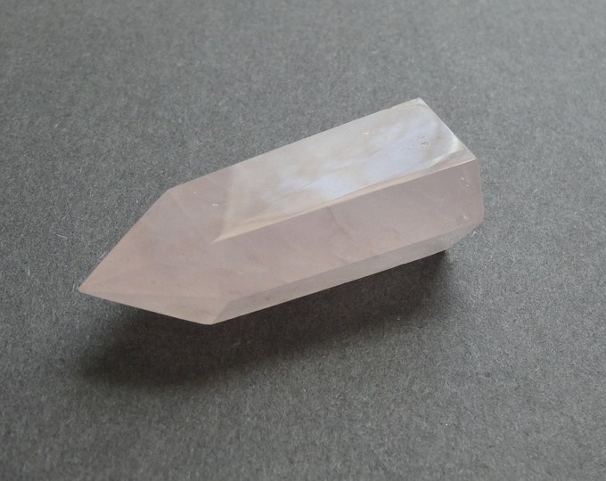 64x22mm Natural Rose Quartz Prism, Pink, Hexagon Prism, One Of A Kind, As Seen In Image, Only One Available, Home Decoration, Rose Quartz