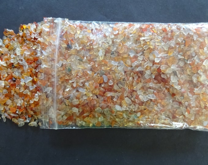 Half Pound Natural Carnelian Chips, Undrilled, 2-8x2-4mm Size, 250 Grams, No Holes, Carnelian Nuggets, About 4,250 Gemstone Pieces