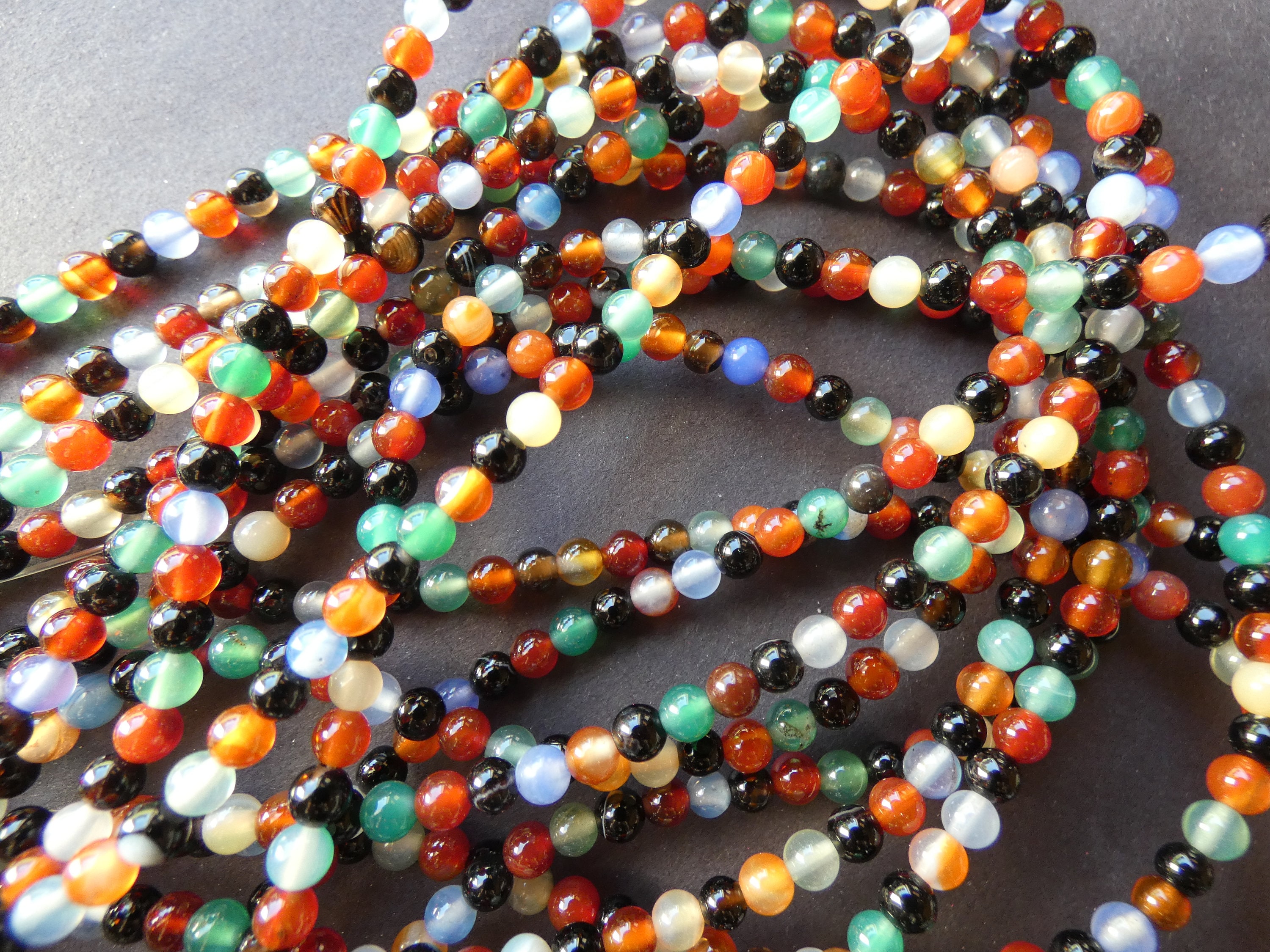 Mixed Agate Beads - Etsy
