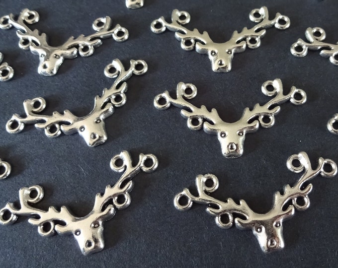 20 PACK 35.5x17mm Metal Reindeer Link, Christmas Link, Tibetan Silver Metal Deer Pendant Link, Reindeer Charm Link, Christmas Reindeers