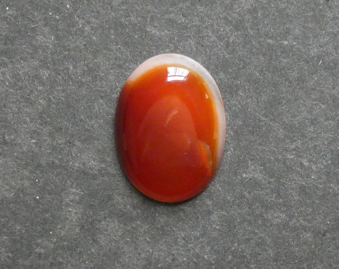 30x22mm Natural Carnelian Cabochon, Gemstone Cabochon, Large Oval Stone, Orange, One of a Kind, Only One Available, Unique Carnelian Cab