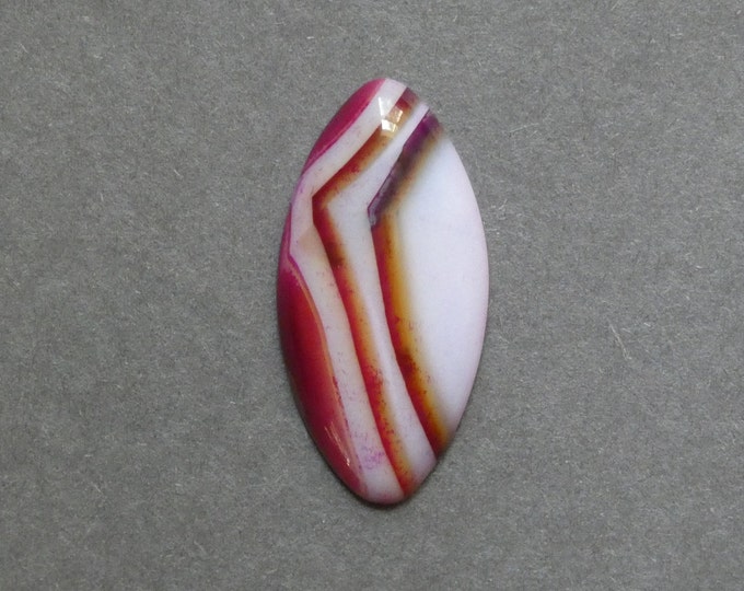 39x19mm Natural Brazilian Agate Cabochon, Yellow & Pink, One of a Kind, Only One Available, Horse Eye, Gemstone Cabochon,Brazilian Agate Cab