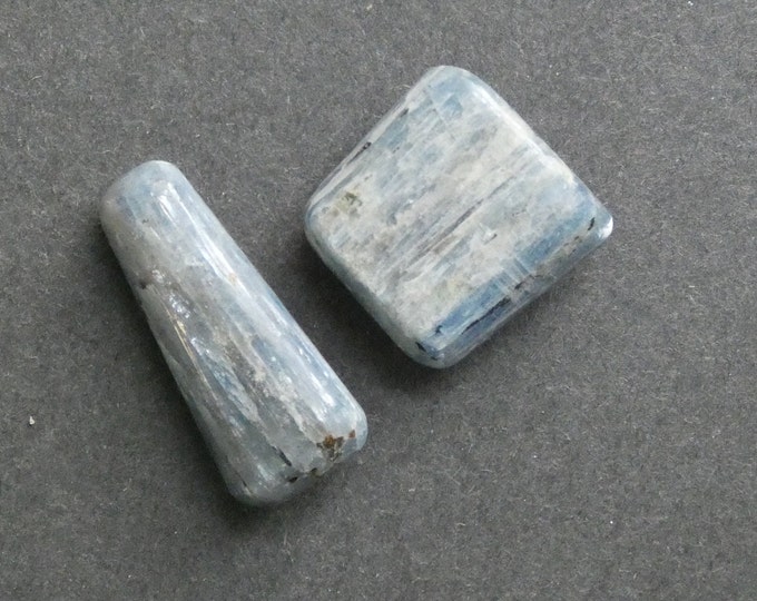 25-38x17-26mm Natural Kyanite 2 Pack, One of a Kind 2 Pack Kyanite, As Pictured Kyanite Stones, Large Kyanite, Set of Two, Unique Kyanite