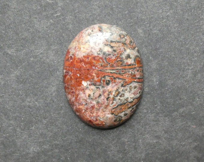 40x30mm Natural Leopard Skin Jasper Cabochon, Gemstone Cabochon, Large Oval Cab, One of a Kind, Only One Available, Unique Jasper Stone