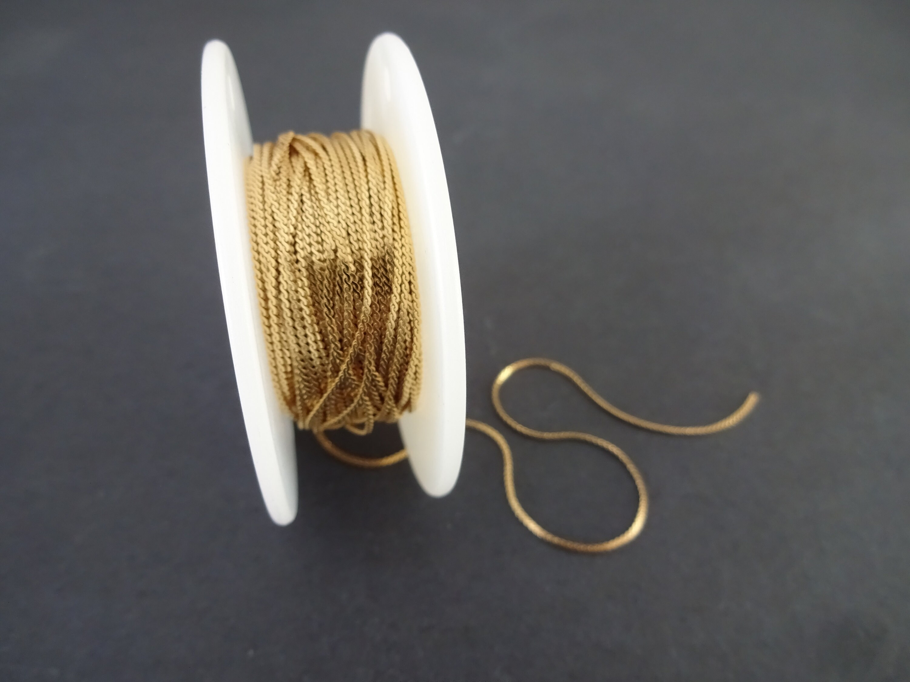 10 Meters 304 Stainless Steel Serpentine Chain, .8x.3mm Chain Bulk Lot