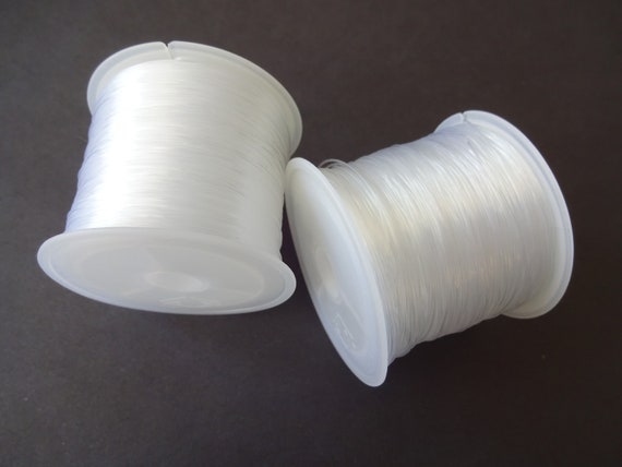 Buy 60 Meters of 0.5mm Nylon Wire, Clear, Fishing Thread, Cord Bulk, Spool  of Necklace and Bracelet Wire, Perfect for Jewelry and Beading Online in  India 