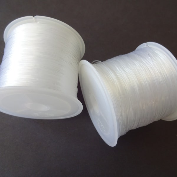 60 Meters Of 0.5mm Nylon Wire, Clear, Fishing Thread, Cord Bulk, Spool Of Necklace and Bracelet Wire, Perfect For Jewelry and Beading