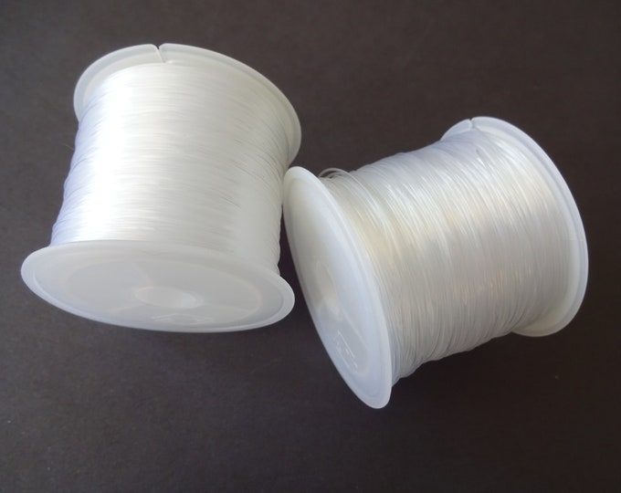 60 Meters Of 0.5mm Nylon Wire, Clear, Fishing Thread, Cord Bulk, Spool Of Necklace and Bracelet Wire, Perfect For Jewelry and Beading