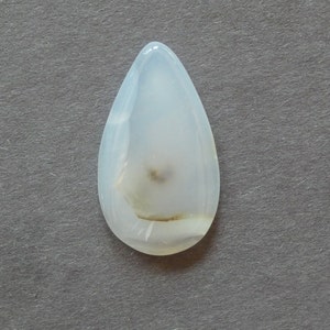 31x18mm Natural Dendritic Agate Cabochon, Teardrop Cabochon, One of a Kind, Only One Available, Gemstone Cabochon, Unique Agate Cabochon