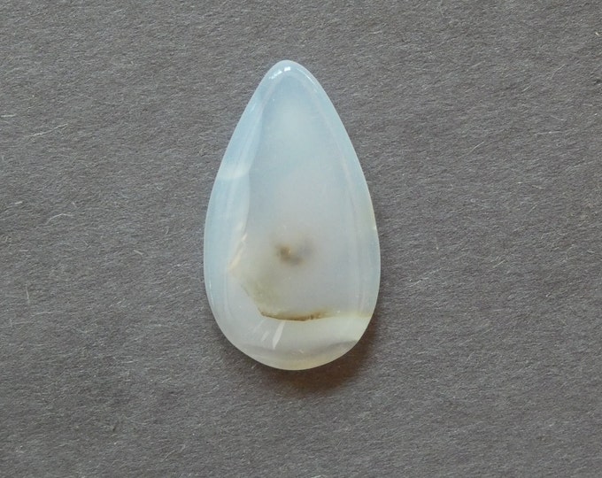 31x18mm Natural Dendritic Agate Cabochon, Teardrop Cabochon, One of a Kind, Only One Available, Gemstone Cabochon, Unique Agate Cabochon