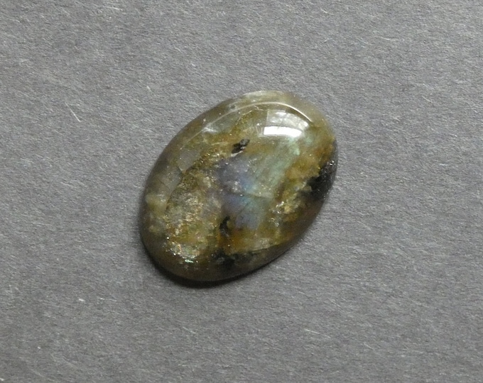 25x18x6mm Natural Labradorite Cabochon, Oval, One of a Kind, Gemstone Cabochon, As Seen in Image, Only One Available, Iridescent Labradorite