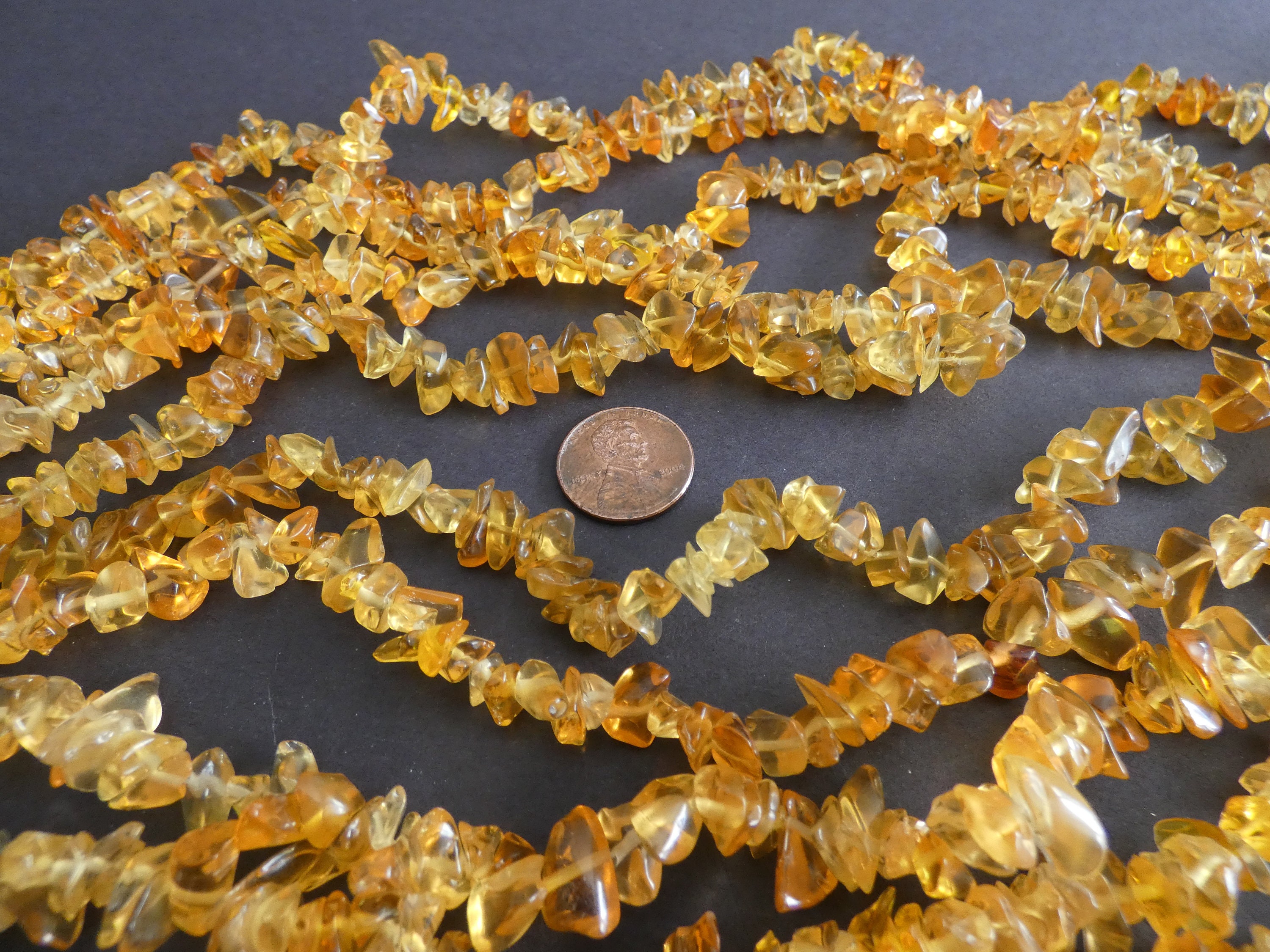 35 Inch Strand 412mm Sun Yellow Glass Beads, About 300 Glass Nugget