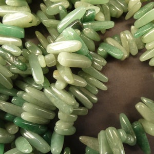 16 Inch 5-22mm Natural Green Aventurine Beads, About 100 Gemstone Beads, Polished Aventurine Crystal, Drilled 1mm Hole, Green Quartz image 6