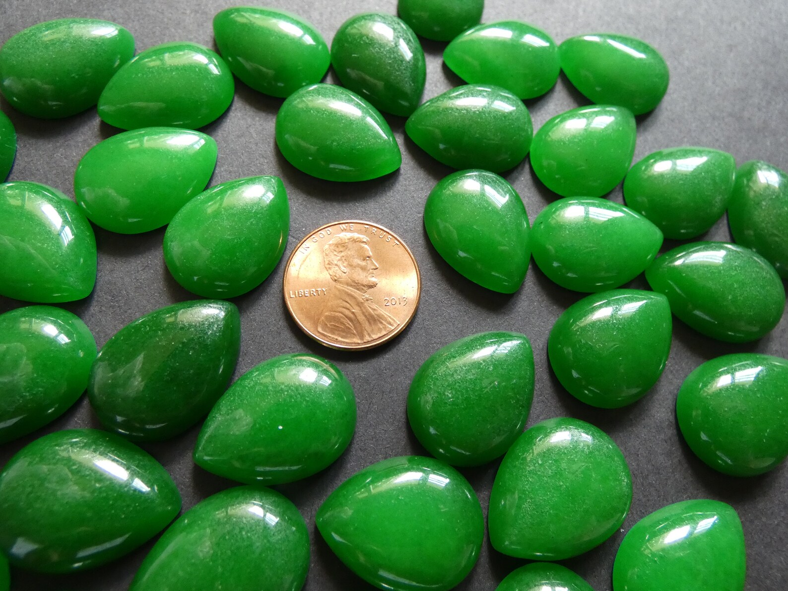 20x15mm Natural Malaysia Jade Gemstone Cabochon Teardrop Etsy