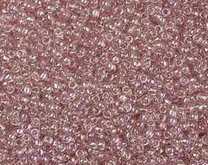 8/0 Toho Seed Beads, Transparent Luster Rose (290), 10 grams, About 222 Round Seed Beads, 3mm with 1mm Hole, Luster Finish