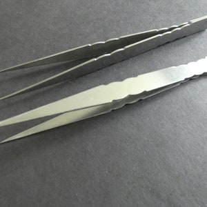 Stainless Steel Beading Tweezers, 135mm Silver Color Tweezers, Basic Tool For Crafts & Jewelry Making, Must Have Basic Jewelry Tool