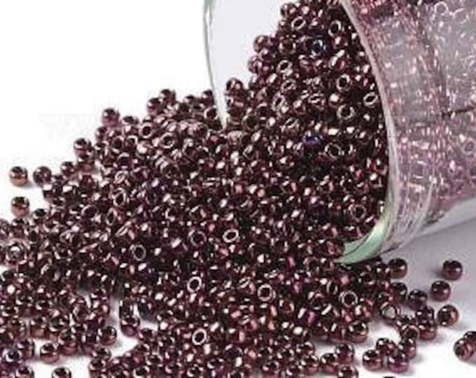 11/0 Toho Seed Beads, High Metallic Amethyst, (502), 10 grams, About 1103 Round Seed Beads, 2.2mm with .8mm Hole, Metallic Finish