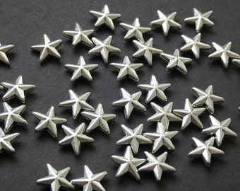 20 PACK of 12mm Star Beads, Tibetan Style Metal Bead, Metal Star Bead, Silver Star Beads, Silver Metal Beads, Star Spacer Bead