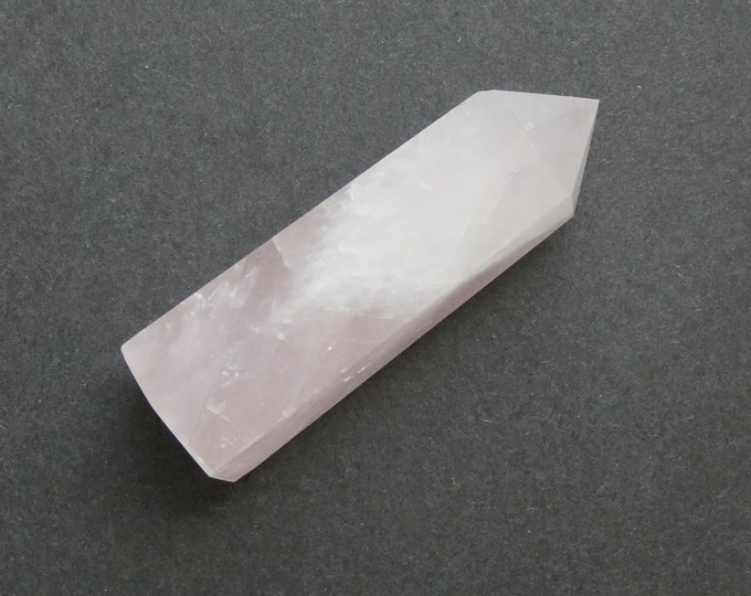 85x28mm Natural Rose Quartz Prism, Pink, Hexagon Prism, One Of A Kind, As Seen In Image, Only One Available, Home Decoration, Rose Quartz