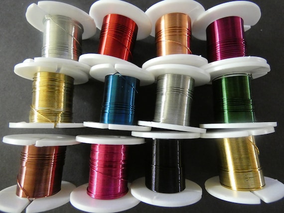 12 Pack of 0.3mm Copper Wire 12 Different Colors 36 Yards Total