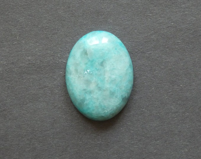 30x22x7.5mm Natural Calcite Cabochon, Gemstone Cabochon, Blue, Dyed, Large Oval, One of a Kind, Only One Available, Unique Calcite Stone
