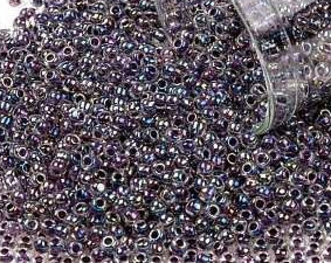 11/0 Toho Seed Beads, Crystal / Tanzanite Lined (788), 10 grams, About 1110 Round Seed Beads, 2.2mm with .8mm Hole, Inside Color Finish