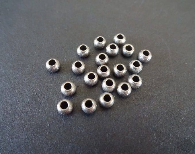 20 PACK 4mm Stainless Steel Stardust Beads, Metal Stardust Beads, 4mm Round, Brilliant Beads, Silver Stardust Beads, Metal Spacers, Small