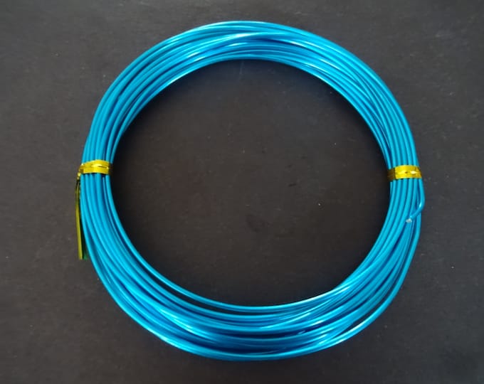 6 Meters Of 1.5mm Teal Aluminum Bendable Wire, 16 Gauge Wire, Craft and Beading Wire, Blue Color Wire For Jewelry Making & Wire Wrapping