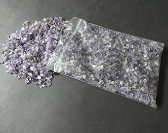 Half Pound Natural Amethyst Chips, Undrilled, 3-9x1-4mm Size, 250 Grams, 8.8 Ounces, No Holes, Gem Pieces, Genuine Amethyst Nuggets, Purple