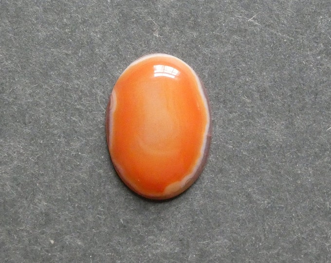 30x22mm Natural Carnelian Cabochon, Gemstone Cabochon, Large Oval Stone, Orange, One of a Kind, Only One Available, Unique Carnelian Cab