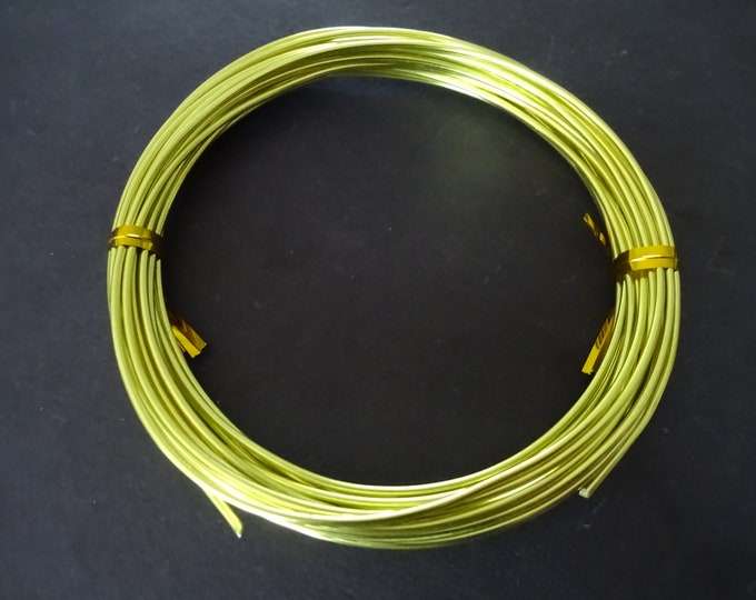 6 Meters Of 1.5mm Yellow Green Aluminum Bendable Wire, 16 Gauge Wire, Craft and Beading Wire, Green Wire For Jewelry Making & Wire Wrapping