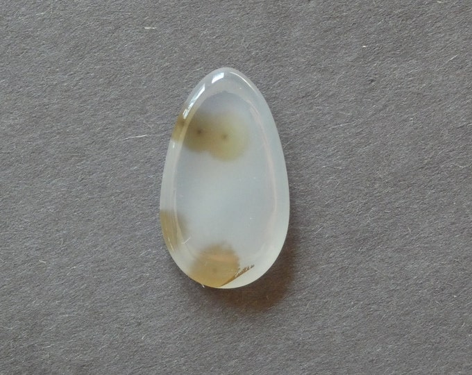 29x17mm Natural Dendritic Agate Cabochon, Teardrop Cabochon, One of a Kind, Only One Available, Gemstone Cabochon, Unique Agate Cabochon