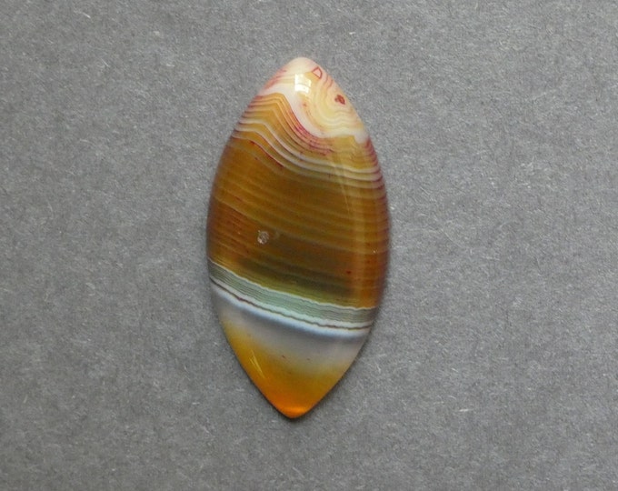 39x20mm Natural Brazilian Agate Cabochon, Yellow & Pink, One of a Kind, Only One Available, Horse Eye, Gemstone Cabochon,Brazilian Agate Cab